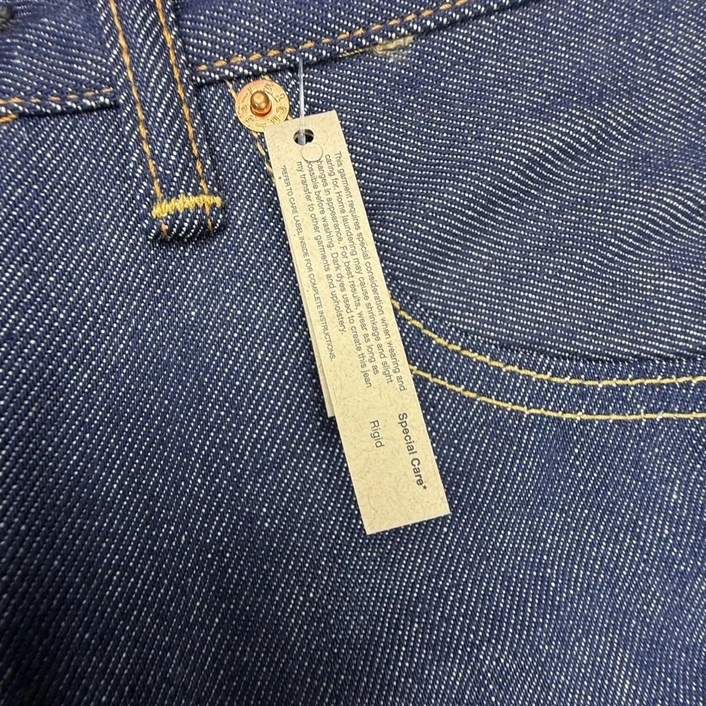 Levis 501 Original Fit Shrink-To-Fit Indigo Rigid Jeans 31x32 005010000 Mens
